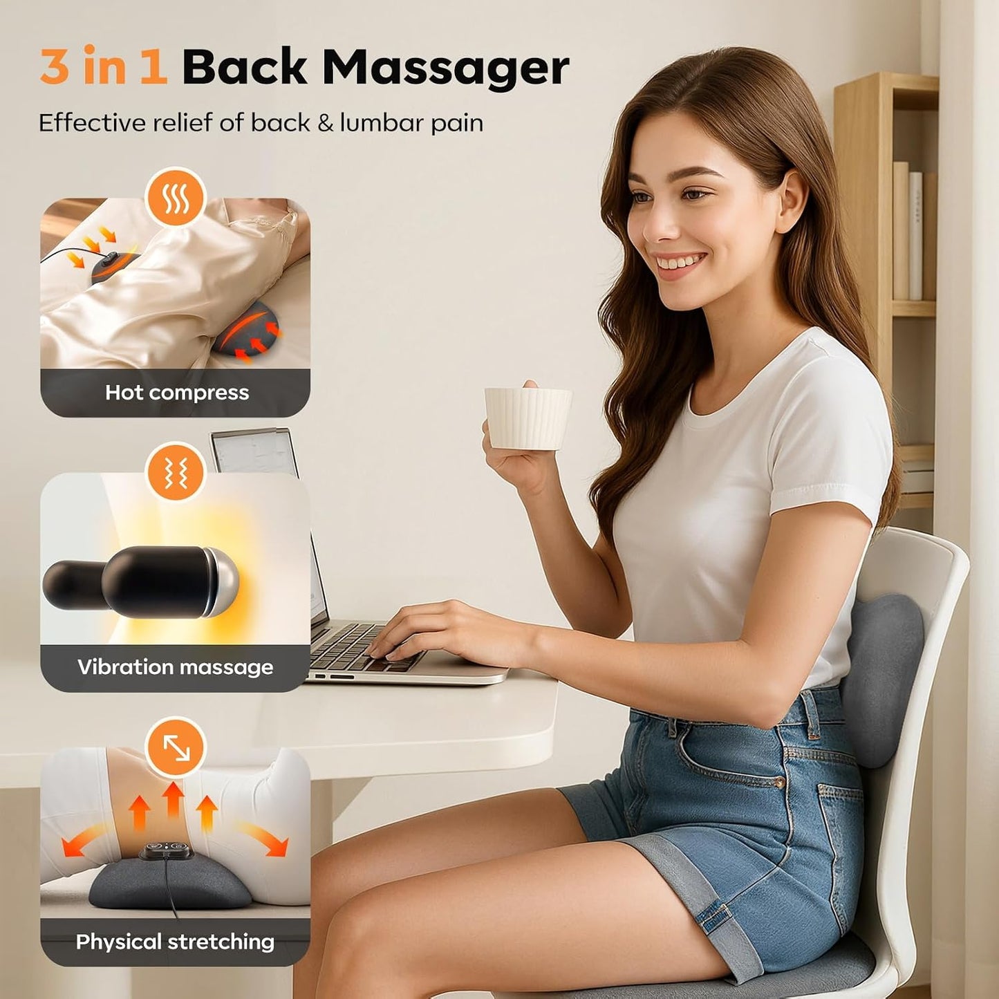WarmWave - Pillow Massage Heating Waist Pad